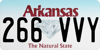 AR license plate 266VVY