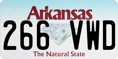 AR license plate 266VWD