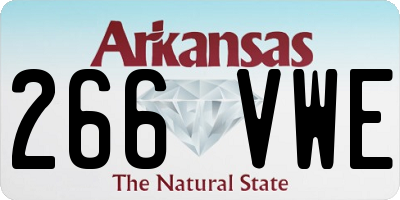 AR license plate 266VWE