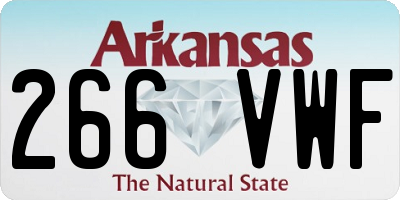 AR license plate 266VWF