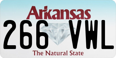 AR license plate 266VWL