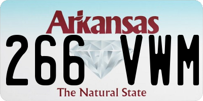 AR license plate 266VWM
