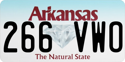 AR license plate 266VWO