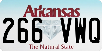 AR license plate 266VWQ