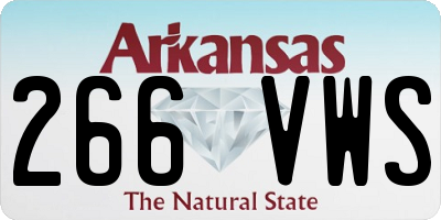 AR license plate 266VWS