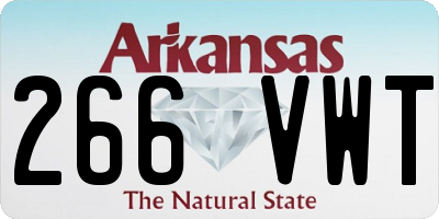 AR license plate 266VWT