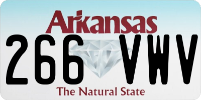 AR license plate 266VWV