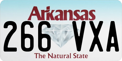 AR license plate 266VXA
