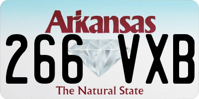 AR license plate 266VXB