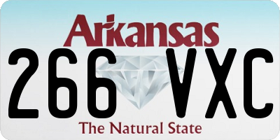 AR license plate 266VXC