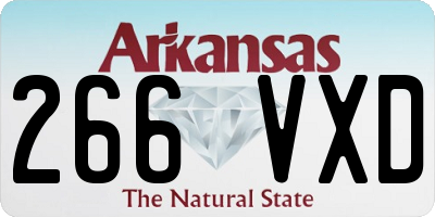 AR license plate 266VXD