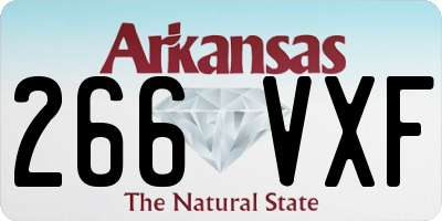 AR license plate 266VXF