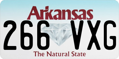 AR license plate 266VXG