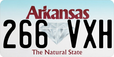AR license plate 266VXH