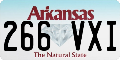 AR license plate 266VXI