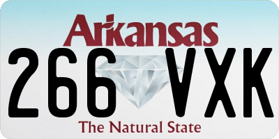 AR license plate 266VXK