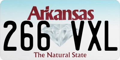AR license plate 266VXL