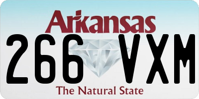 AR license plate 266VXM