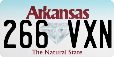 AR license plate 266VXN