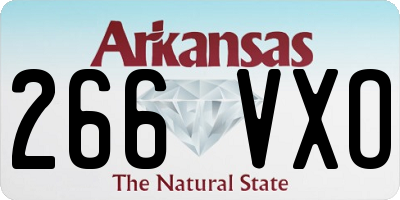 AR license plate 266VXO