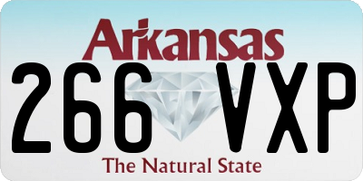 AR license plate 266VXP