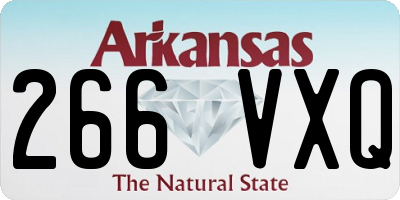 AR license plate 266VXQ