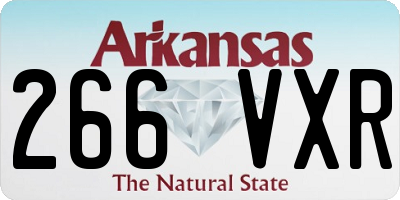 AR license plate 266VXR