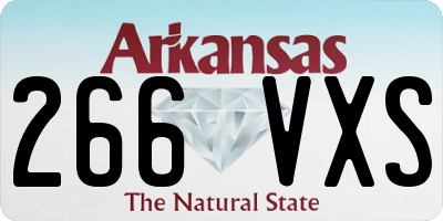 AR license plate 266VXS