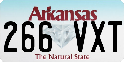 AR license plate 266VXT