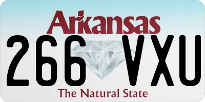 AR license plate 266VXU