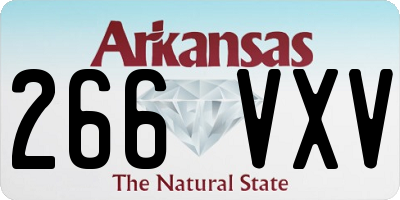 AR license plate 266VXV