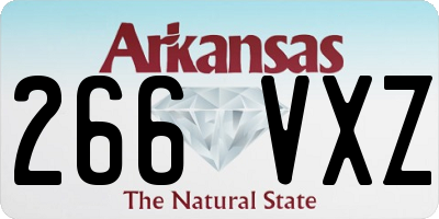 AR license plate 266VXZ