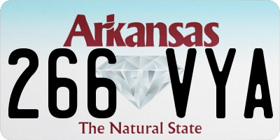 AR license plate 266VYA