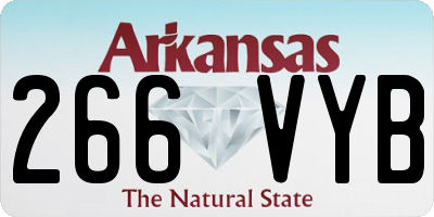 AR license plate 266VYB