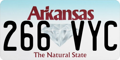 AR license plate 266VYC