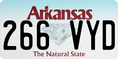 AR license plate 266VYD