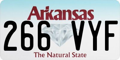 AR license plate 266VYF