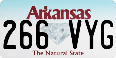 AR license plate 266VYG