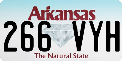AR license plate 266VYH