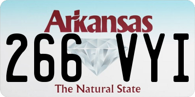 AR license plate 266VYI
