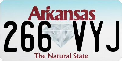 AR license plate 266VYJ