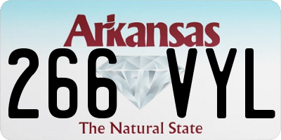 AR license plate 266VYL