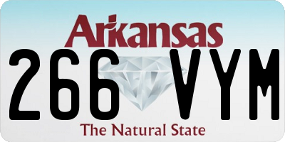 AR license plate 266VYM