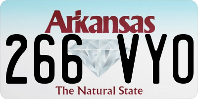 AR license plate 266VYO