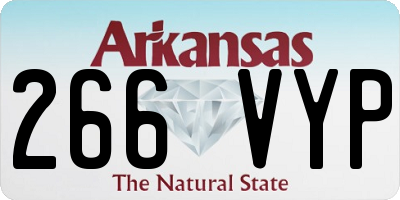 AR license plate 266VYP