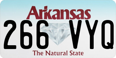 AR license plate 266VYQ