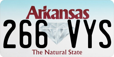 AR license plate 266VYS