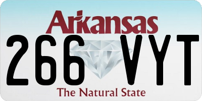 AR license plate 266VYT