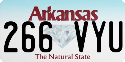 AR license plate 266VYU