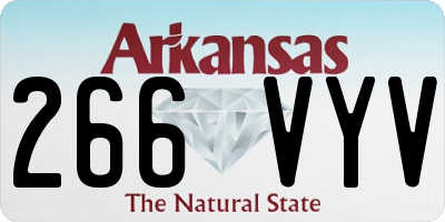 AR license plate 266VYV